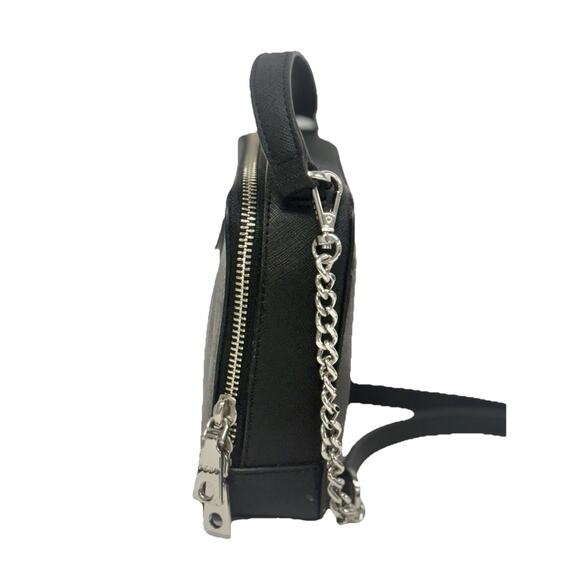 DKNY Graffiti Crossbody Green Black Logo Square Sm Camera Bag Chain Strap Street - Picture 4 of 10